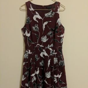 Banana Republic Maroon Floral Dress 8